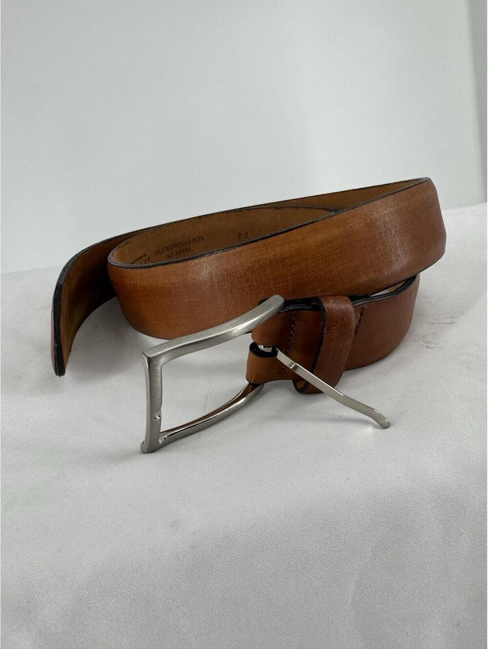 Remo Tulliani belt mens 32 brown leather italian calfskin 175503 made in usa